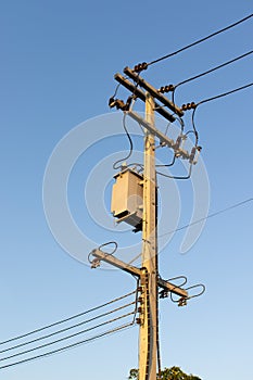 Electric post and power line