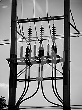 Electric post power line