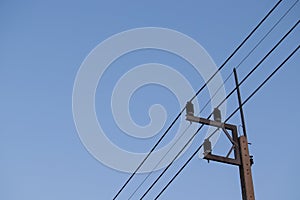 Electric post and power line