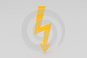 electric Power, energy icon minimal 3d rendering on white background