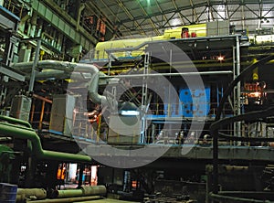 Electric power generator, night scene