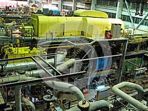 Electric power generator, night scene