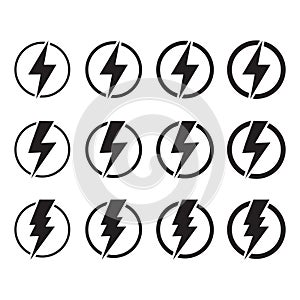 Electric power icon. Vector isolated illustrtion.