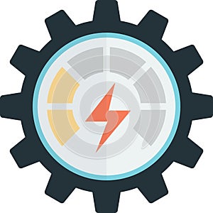 Electric power illustration in minimal style