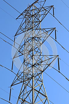 Electric Power Line Transmission Tower