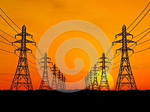 Electric power lines photo