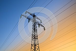 Electric power lines photo