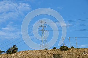 Electric Power Lines Running on Top of Stoney Hill