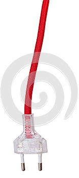 Electric power plug with red wire