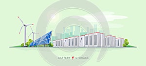 Electric Power Station with Battery Storage System