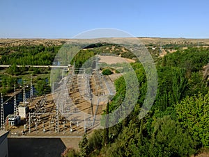 Electric power station near the Orellana dam