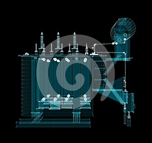 Electric power station of particles