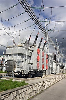 Electric power transformers photo