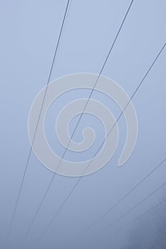 Electric powercable in the fog