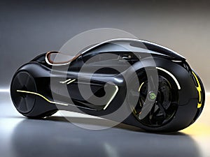 Electric powered two-wheeled vehicle with a futuristic design