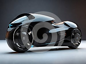 Electric powered two-wheeled vehicle with a futuristic design