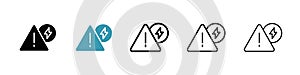 Electric Problem icon vector set on white background