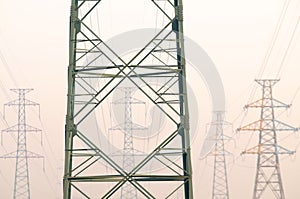 The electric pylons.