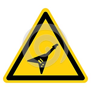 Electric Quitar Symbol Sign,Vector Illustration, Isolate On White Background Label. EPS10 photo