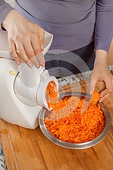 Electric razor with an attachment for cutting vegetables.