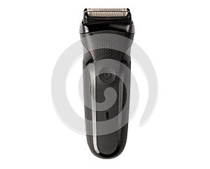 Electric razor in black on a white background. Isolate on white without shadow.