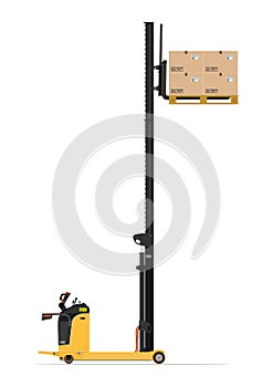 Electric reach stacker