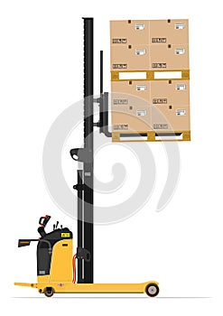 Electric reach stacker