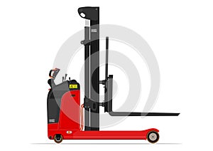 Electric reach stacker