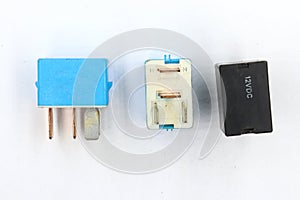 Electric relay, Electrical Auxiliary Relay, Coil Power Relay, magnetic contactor, 12v auto part isolated on white background