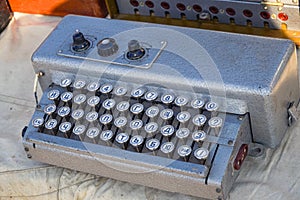 Electric retro keyboard for Telegraph or teletype