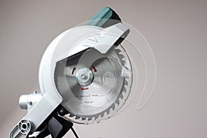 Electric saw, iron circular saw blade for wood saw. Circular saw blade for wood with hard alloy insertions