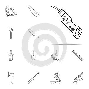 electric saw knife icon. Home repair tool icons universal set for web and mobile