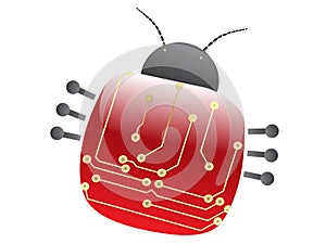 Electric scheme bug illustration