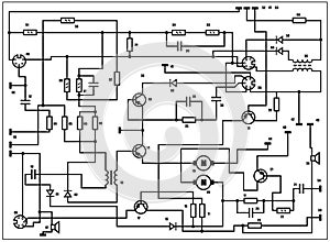 Electric scheme - vector background