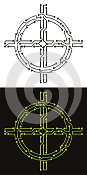 Electric scheme of viewfinder symbol