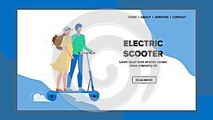 Electric Scooter Eco Safe Urban Transport Vector