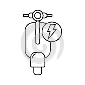 electric scooter, electric motorbike icon vector