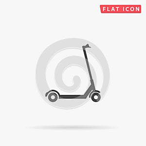 Electric scooter flat vector icon