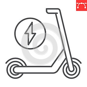 Electric scooter line icon