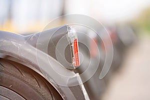 Electric Scooter Safety: Close-up of a Red Stop signal