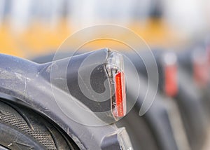 Electric Scooter Safety: Close-up of a Red Stop signal