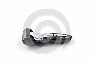 Electric shaver on white background