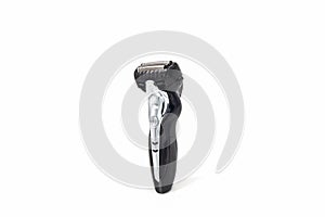 Electric shaver on white background