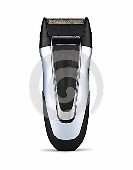 Electric shaver on white background