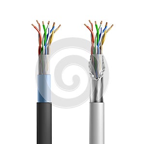 Electric shielded cable with cooper wires