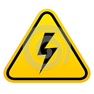 Electric shock hazard vector sign