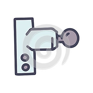 electric shock massager color vector doodle simple icon