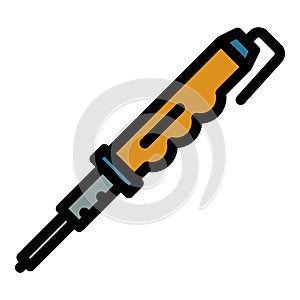 Electric soldering icon color outline vector