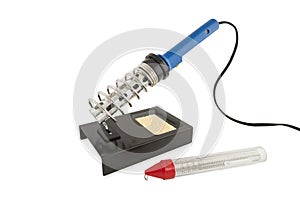 Electric soldering iron standing