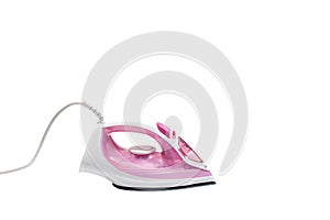 Electric steam iron isolated on white background,with clipping